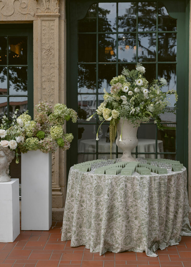 Champagne tower pour at the Epping Forest Yacht & Country Club wedding reception